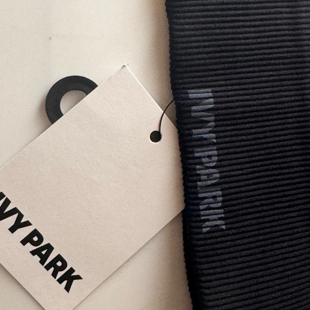 Ivy Park Black Ribbed Beanie
